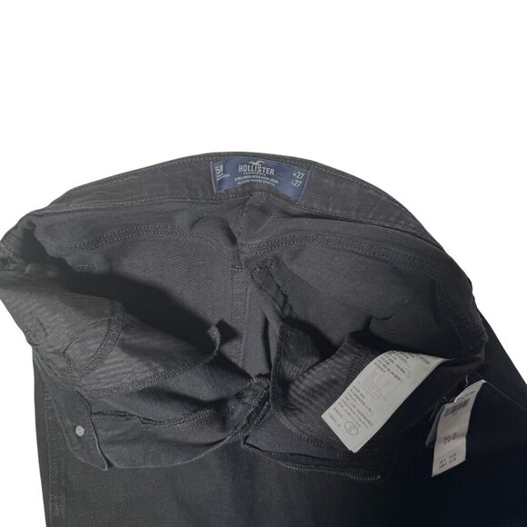 Hollister Women’s Ultra High-Rise Mom Black Jeans Denim With Frayed Hem Size 27 - Picture 5 of 6